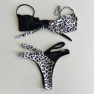 Leopard print bikini set - Small